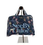 画像をギャラリービューアに読み込む, 【中古】See By Chloé　シーバイクロエ ハンドバッグ 花柄 ネイビー レディース i1029pq02310
