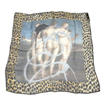 将图片加载到图库查看器，【中古】ドルチェ＆ガッバーナ DOLCE&amp;GABBANA シアースカーフ シフォン レオパード ヴィーナス ブラウン系 i0727tq02710
