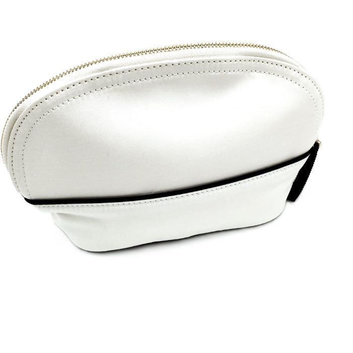 【中古】ドゥロワー Drawer ノベルティトラベルポーチ 大小2個セット パイピング 白 黒 i0501k00510