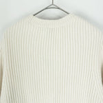 将图片加载到图库查看器，【中古】ドゥロワー Drawer ニット セーター リブ編み 五分袖 クルーネック カシミヤ混 i0421h00315
