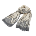 画像をギャラリービューアに読み込む, 【中古】フェンディ FENDI スカーフ ストール グレー 総柄 大判 i1207oq00865
