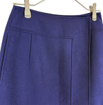 画像をギャラリービューアに読み込む, 【中古】Drawer ドゥロワー スカート パープル ウールラップスカート 上品シルエット 大人エレガント i0925i00115
