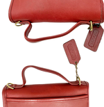 画像をギャラリービューアに読み込む, 【中古】コーチ COACH オールド レザー ハンドバッグ ターンロック 赤 レディース i1024oq00430
