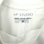 将图片加载到图库查看器，【中古】エーピーストゥディオ AP STUDIO ロゴカットソー ワイドスリーブ ゆったり ホワイト 白 h0626a019
