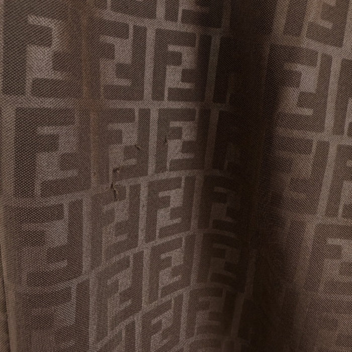 【中古】フェンディ FENDI テーパードパンツ ズッカ柄 ストレッチ 光沢 ダークブラウン系 i0717lq007121