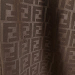 Load image into Gallery viewer, 【中古】フェンディ FENDI テーパードパンツ ズッカ柄 ストレッチ 光沢 ダークブラウン系 i0717lq007121
