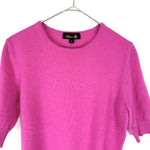 将图片加载到图库查看器，【中古】ドゥロワー Drawer 半袖ニット 14Gカシミヤクルーショートスリーブ ピンク ビビッドカラー i0925i00812
