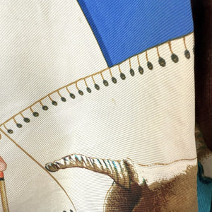 中古】エルメス HERMES シルクブラウス 長袖 馬柄 乗馬柄 上質