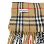 画像をギャラリービューアに読み込む, 【中古】BURBERRY バーバリー マフラー ノバチェック ベージュ フリンジ ウール i1124tq01512
