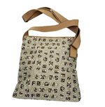 将图片加载到图库查看器，【中古】Salvatore Ferragamo フェラガモ ショルダーバッグ キャンバス ベージュ 斜めがけ ロゴ i0907oq02857
