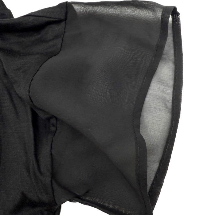 【中古】デプレ DES PRES 半袖カットソー そで口シアー素材 切り替え 透け感 ブラック 黒 i0807n0226