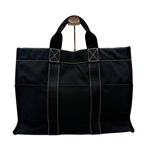 画像をギャラリービューアに読み込む, 【中古】HERMES エルメス フールトゥ MM トートバッグ ブラック キャンバス レディース j0213aq004144
