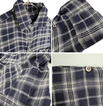 将图片加载到图库查看器，【中古】マルティニーク martinique  シャツワンピース 格子チェック ロング丈 長袖 j0113s0076
