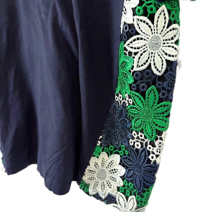 【中古】ミュラーオブヨシオクボ muller of yoshiokubo サイドレースカットソー ネイビー グリーン ホワイト i0807n0043