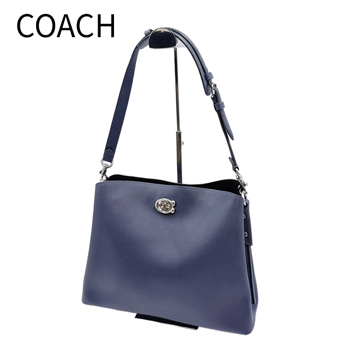 中古】コーチ COACH 2WAY ショルダーバッグ レザー ネイビー 