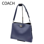 画像をギャラリービューアに読み込む, 【中古】コーチ COACH 2WAY ショルダーバッグ レザー ネイビー j0417aq00475
