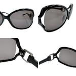 Load image into Gallery viewer, 【中古】ロエベ LOEWE サングラス 黒縁 大きめレンズ サイドステッチ風 ブラック 黒 i0429wq02120
