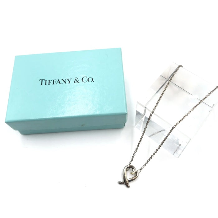 【中古】ティファニー Tiffany & Co. ネックレス ラビングハート ハートモチーフ シルバー 925 銀 h1021hq02255