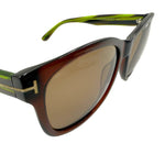 将图片加载到图库查看器，【中古】トムフォード TOM FORD サングラス バイカラー 大きめレンズ ブラウン グリーン i0717lq01388
