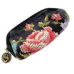 将图片加载到图库查看器，【中古】フェイラー FEILER コインケース 小銭入れ ミニサイズ 花柄 可愛い ネイビー系 i0727tq0026
