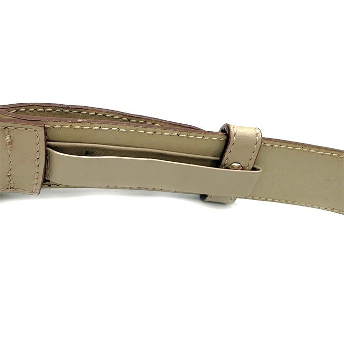 【中古】サルヴァトーレフェラガモ Salvatore Ferragamo ベルト ガンチーニ バックル ベージュ ゴールド i0112oq01225