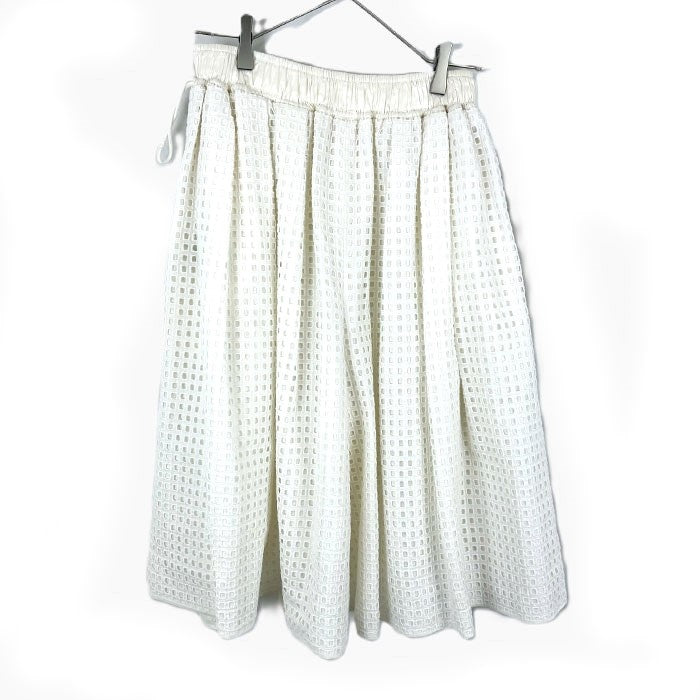 【中古】ドゥロワー Drawer キュロット ワイド スクエアカットワークレース スカート風 オフホワイト 白系 i0421hy00135