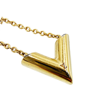 画像をギャラリービューアに読み込む, 【中古】ルイヴィトン Louis Vuitton ネックレス LV Vロゴ ゴールド アクセサリー レディース メンズ ペンダント ブランドアクセサリー j0215pq002121
