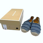 Load image into Gallery viewer, 【中古】マイケルコース MICHAEL KORS エスパドリーユ スリッポン デニム フリンジ ライトブルー ベージュ i0619wq0555
