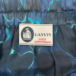 Load image into Gallery viewer, 【中古】ランバン LANVIN ハート柄スカート シルクスカート ウエストゴム 薄手 ブルー系 ブラック h1114t0314
