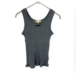 Load image into Gallery viewer, 【中古】ドゥロワー Drawer 細リブタンクトップ 胸元リボン シルク 薄手 透け感 チャコールグレー i0623k0010
