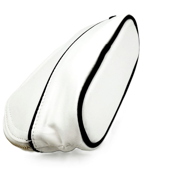 【中古】ドゥロワー Drawer ノベルティトラベルポーチ 大小2個セット パイピング 白 黒 i0501k00510