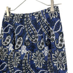 Load image into Gallery viewer, 【中古】スキャパ SCAPA 刺しゅうひざ丈スカート ペイズリー柄 シルク フレア ネイビー ホワイト ブラック i0703n0074
