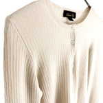 将图片加载到图库查看器，【中古】ドゥロワー Drawer リブニット ヘンリーネック 透け感 カシミヤ ライトベージュ i0623k0063
