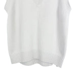 画像をギャラリービューアに読み込む, 【中古】Drawer ドゥロワー カシミヤ100% ニットベスト Vネック グレー レディース  カシミヤベスト j0209y00736
