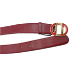 Load image into Gallery viewer, 【中古】GUCCI グッチ レザーベルト レッド ゴールドバックル レディース j0618lq01338
