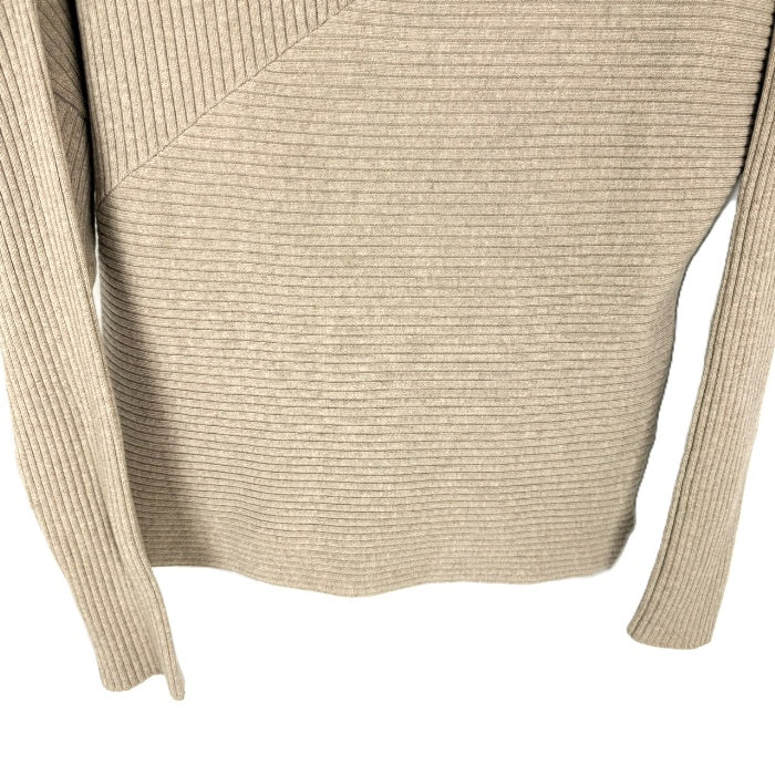 【中古】イエナ IENA ハイネックリブニット 切り替えデザイン ドレープハイネック ベージュ系 i0619wq05310