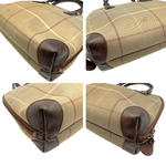 Load image into Gallery viewer, 【中古】バーバリー BURBERRY ハンドバッグ タマムシ チェック柄 レトロ ベージュ系 ブラウン i0225aq02364
