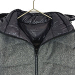 将图片加载到图库查看器，【中古】La TOTALITÉ ラ トータリテ ダウンジャケット リバーシブル グレー ウール i0410wq0094
