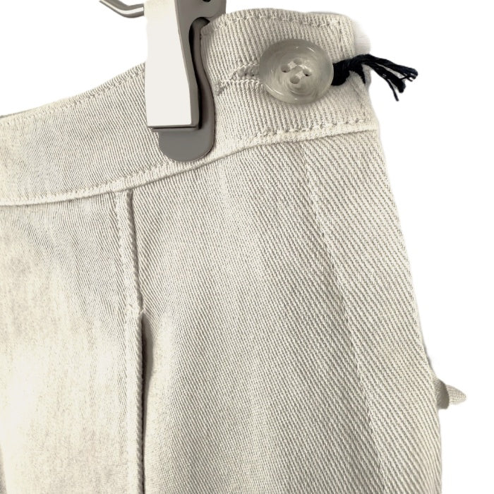 【中古】ルヴェルソーノアール Le Verseaunoir ひざ丈台形スカート コットン ストレッチ ライトベージュ i0703n0084