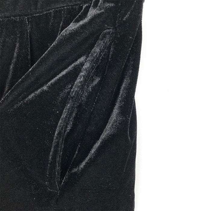 【中古】ダブルスタンダードクロージング DOUBLE STANDARD ベロアミニスカート ウエストゴム ブラック 黒 h0122m048