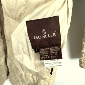 【中古】モンクレール MONCLER リバーシブルダウンコート スタンドカラー アイボリー ベージュ系 h1125aq004