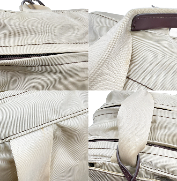 【中古】agnès b. アニエスベー ボストンバッグ 2WAY ショルダー付き ベージュ 大容量 軽量 トラベル i0727tq01410