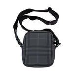 画像をギャラリービューアに読み込む, 【中古】バーバリー BURBERRY チェック ショルダーバッグ ブラック グレー メンズ レディース 斜めがけ j0115lq003154
