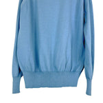 画像をギャラリービューアに読み込む, 【中古】Drawer ドゥロワー コットンシルク クルーネックニット ブルー 長袖 i1104y00214
