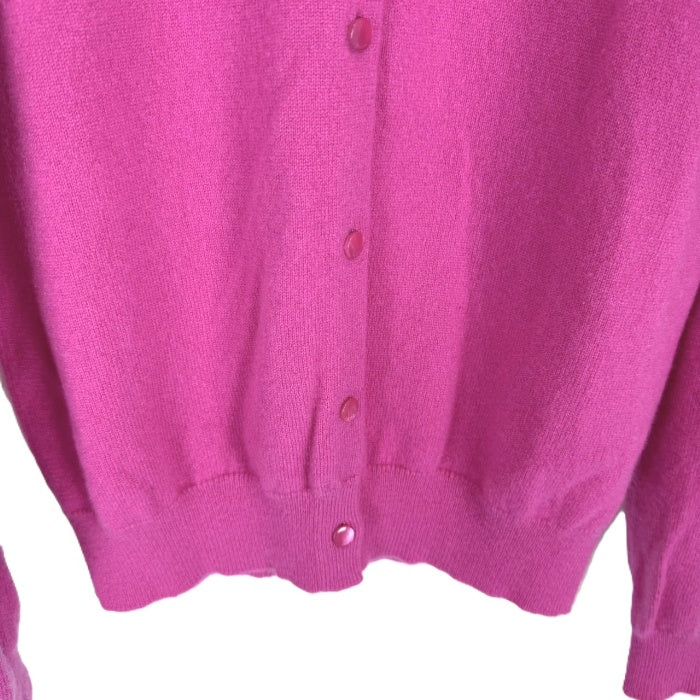 【中古】ドゥロワー Drawer ニットカーディガン カシミヤ クルーネック ピンク ビビッドカラー i0925i00915