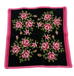 Load image into Gallery viewer, 【中古】フェイラー FEILER ハンカチ 大判 3枚セット 花柄 ブラック パープル ブラウン i0728tq0051
