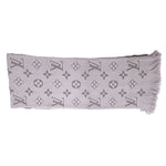 将图片加载到图库查看器，【中古】ルイ・ヴィトン Louis Vuitton マフラー ロゴマニア ライトグレー i0424lq009209
