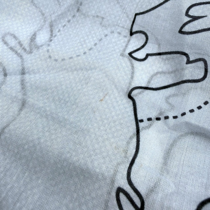 【中古】アクアスキュータム Aquascutum ストール 地図柄 コットン 透け感 薄手 ライトブルー系 i0727tq0093