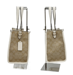 将图片加载到图库查看器，【中古】COACH コーチ シグネチャー  ショルダーバッグ 2WAY ホワイト系 j0223tq03030
