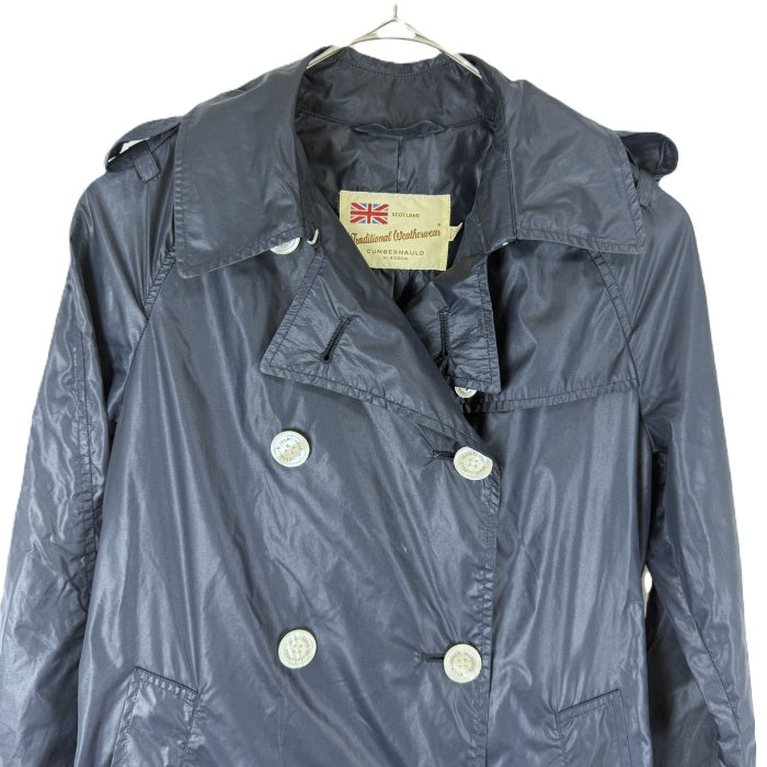 【中古】トラディショナルウェザーウェア ナイロンジャケット トレンチコート 薄手 ネイビー 紺 i0731wq02010